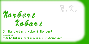 norbert kobori business card